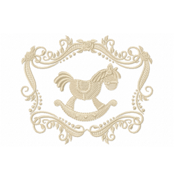 Rocking Horse Embroidery Design