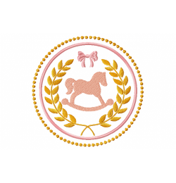 Rocking horse Embroidery Design