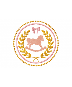 Rocking horse Embroidery Design