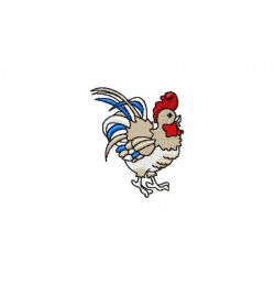 Rooster Embroidery Design