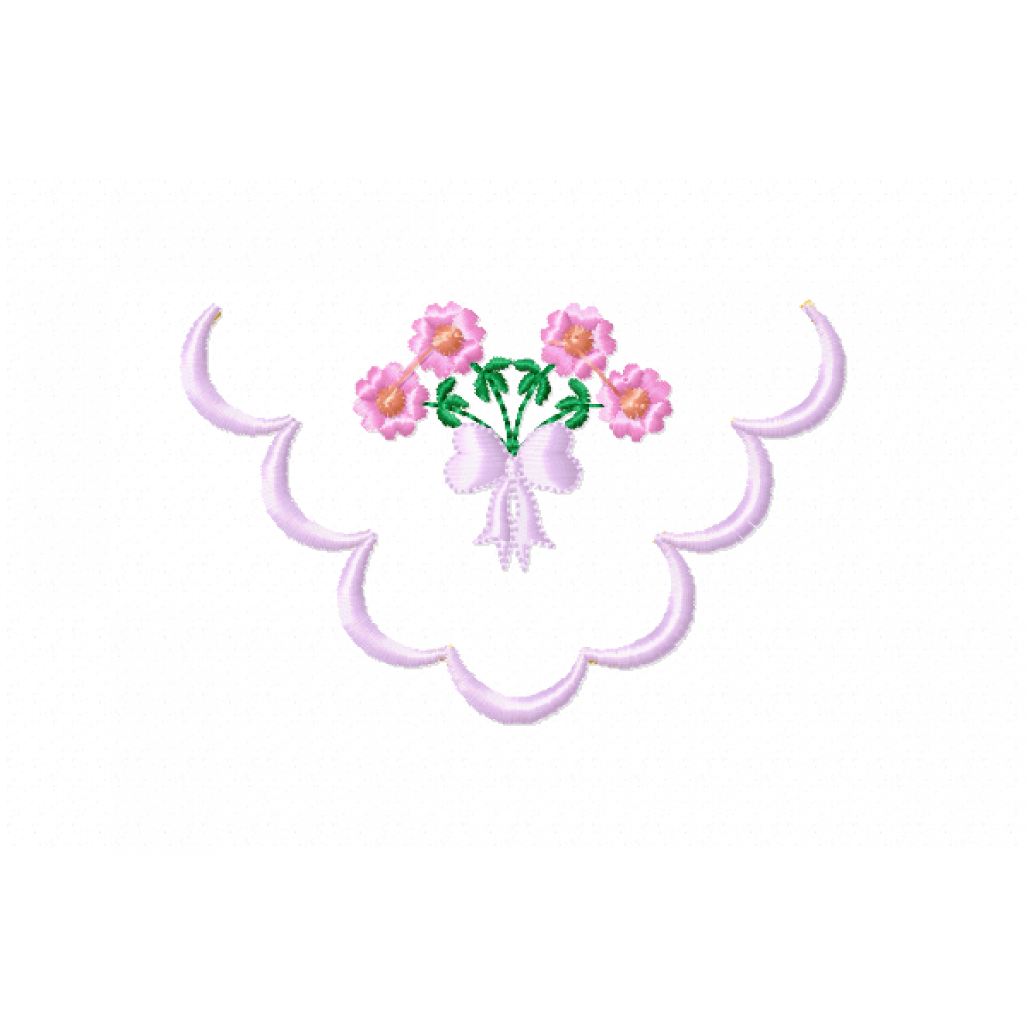 Elegant Floral Lace Corner Embroidery Design