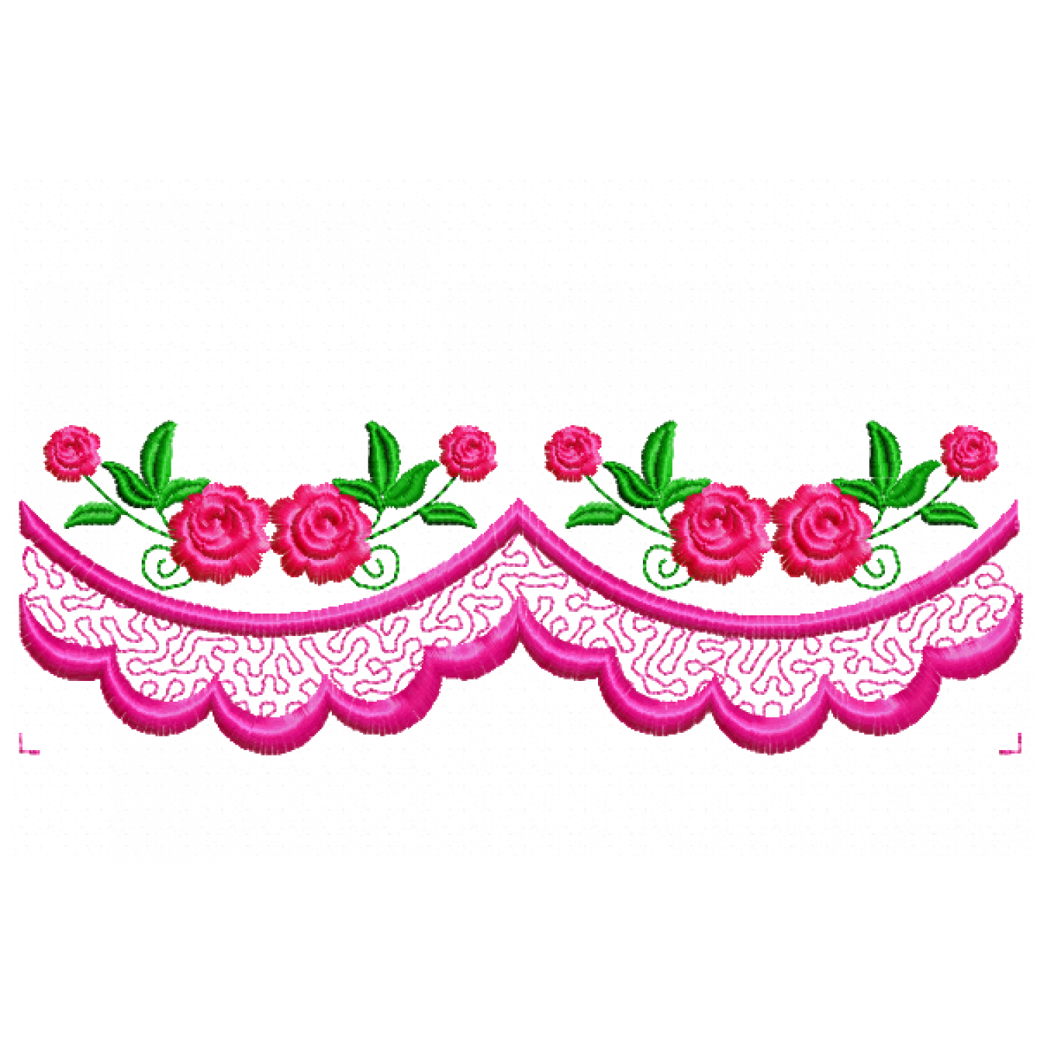 Royal Rose Scallop Lace Embroidery Design