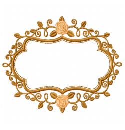 Rose frame Embroidery Design