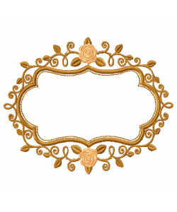 Rose frame Embroidery Design Rose frame Embroidery Design