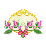 Cute Rose frame Embroidery 2 Designs