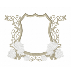 Rose frame Embroidery Design