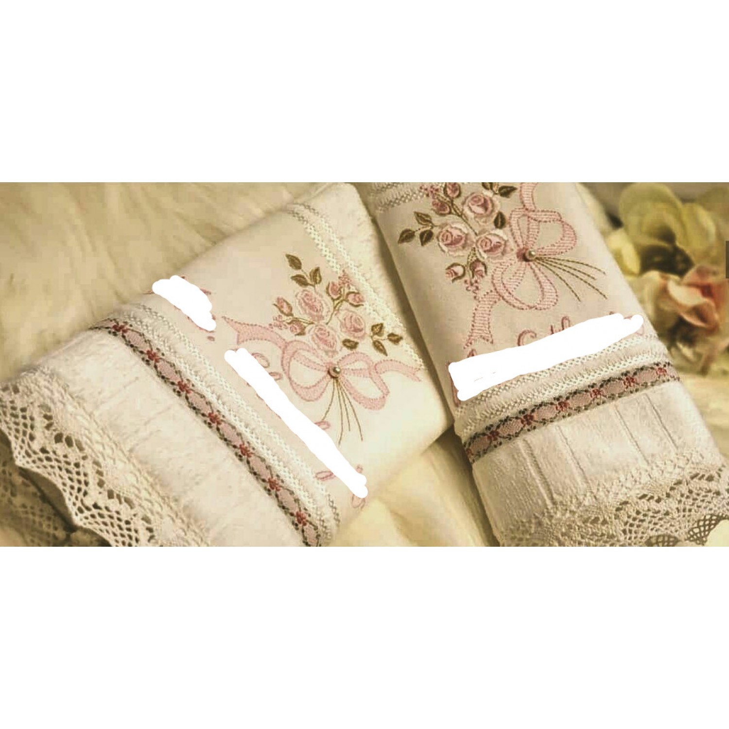 Rose Bow Embroidery Design 5x7 Multi-Format Machine Embroidery File