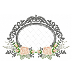 Roses Embroidery Design 5x7 