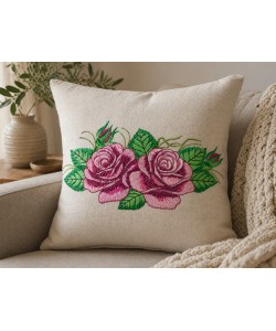 Roses Embroidery Design 5x7