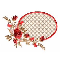 Roses Frame Embroidery Design 5x7 Roses Frame Embroidery Design 5x7