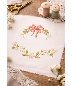 Roses Frame Embroidery Design 5x7