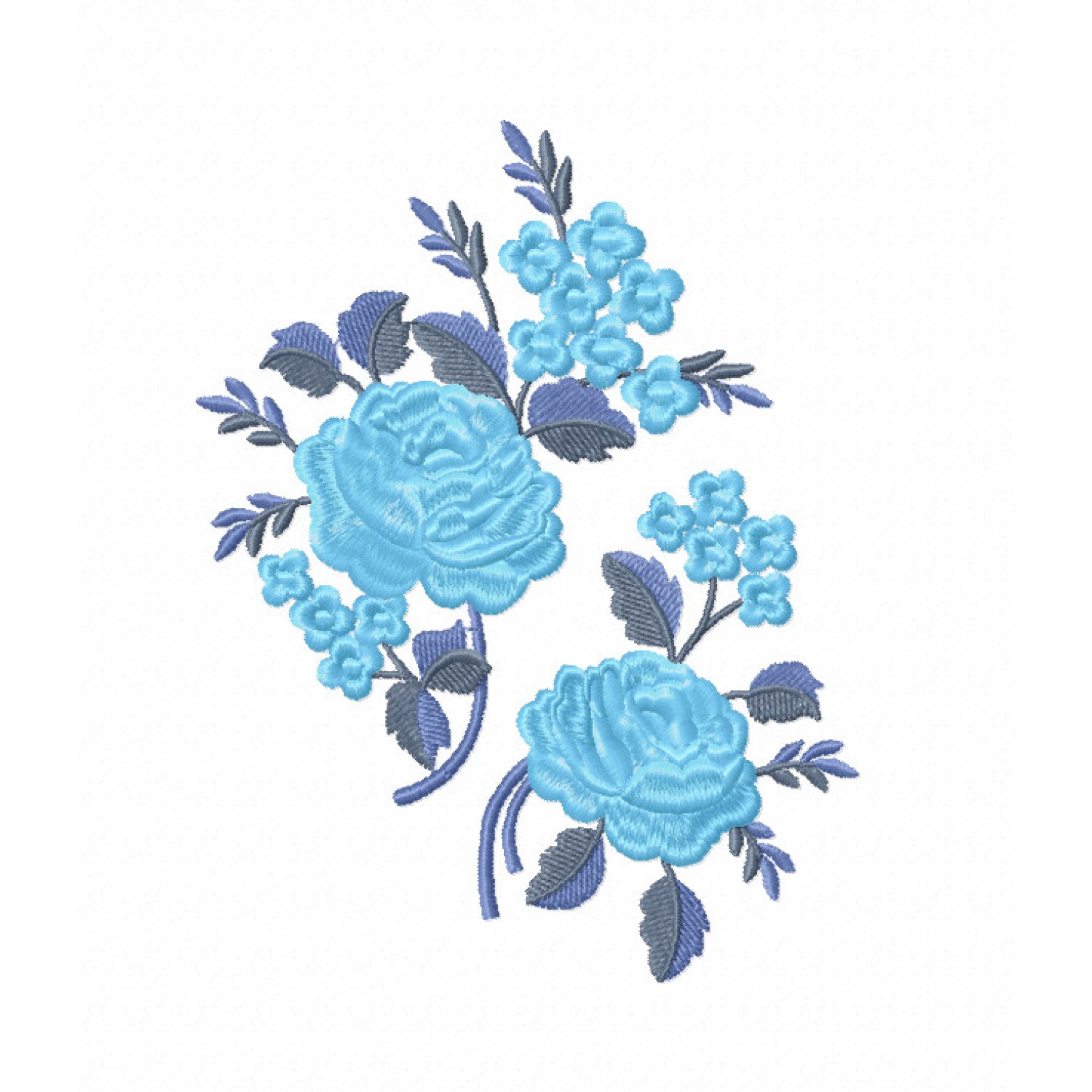 Roses embroidery design