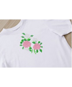 Roses embroidery design