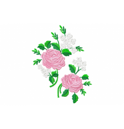 Roses embroidery design Free 5x7