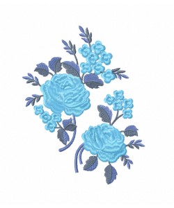 Roses embroidery design