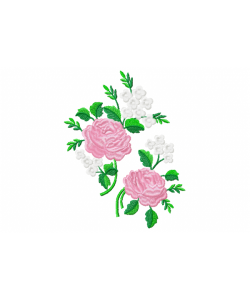 Roses embroidery design