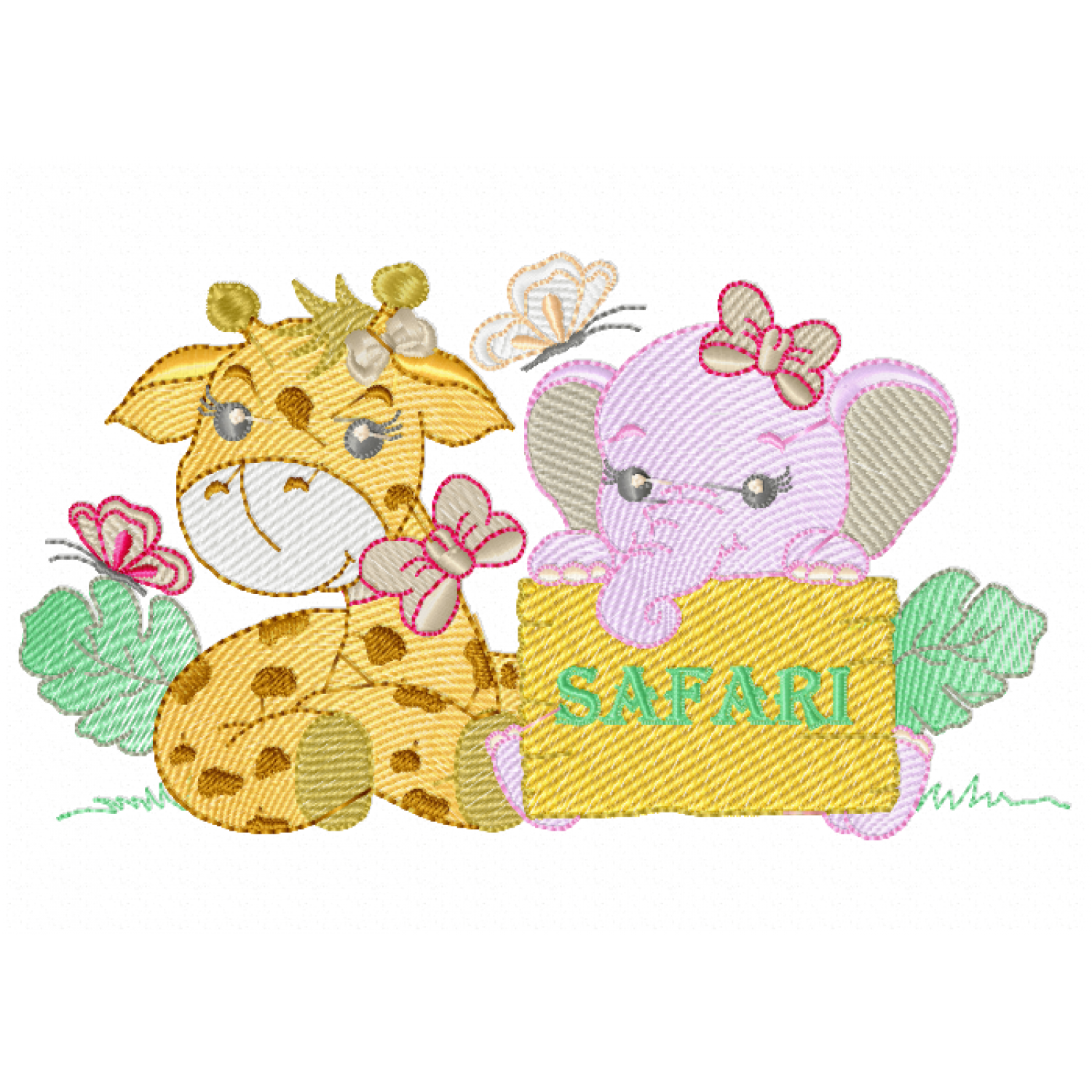 Safari Animals Embroidery Design