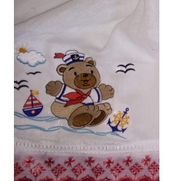 Sweet Sailor Bear Embroidery Design