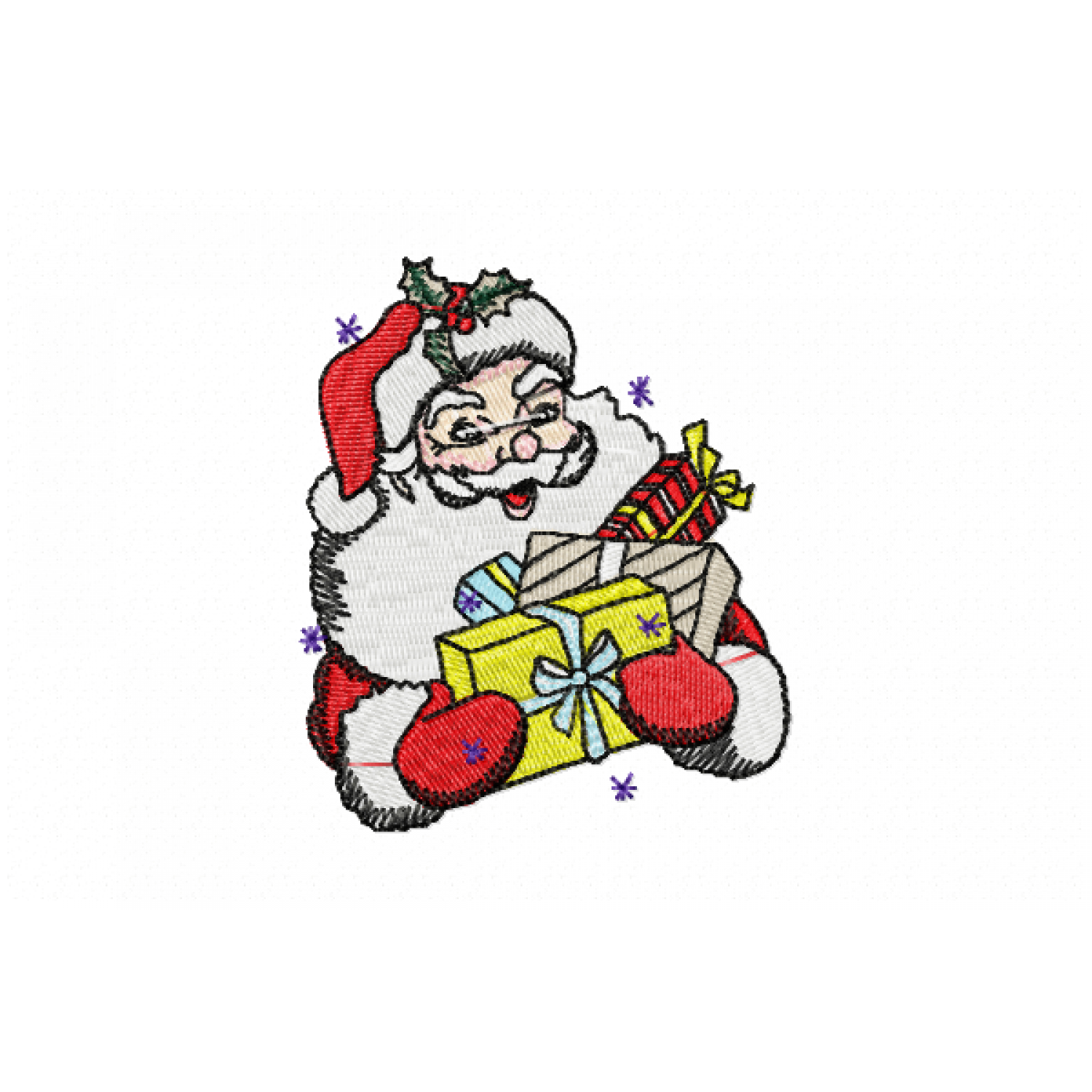Santa Embroidery Design