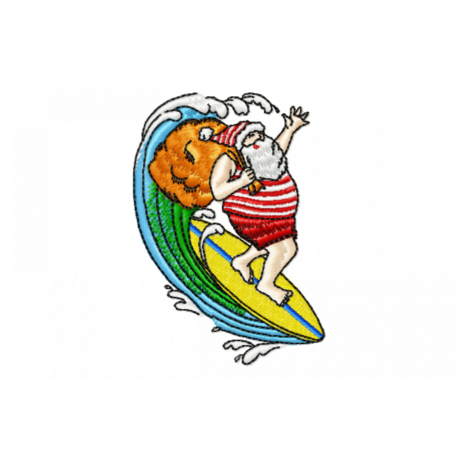 Santa Embroidery Design