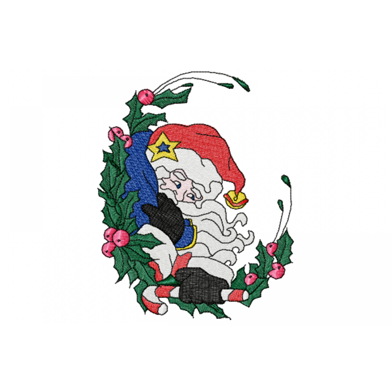 Santa Embroidery Design
