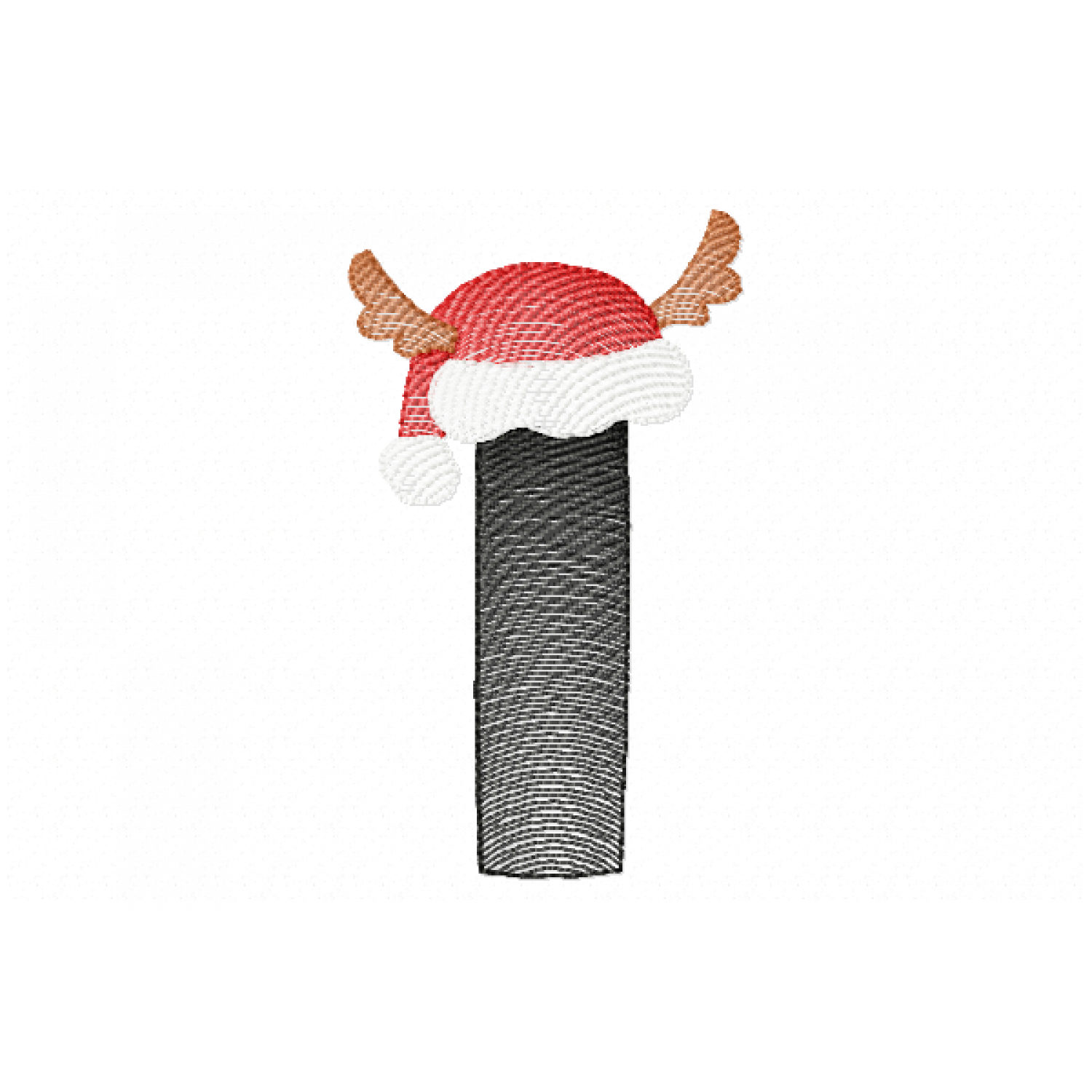 Santa Letter I Monogram Embroidery Design