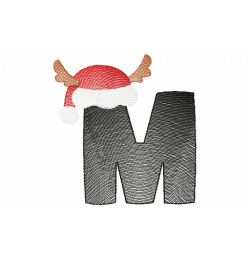 Santa Letter M Monogram Embroidery Design Santa Letter M Monogram Embroidery Design