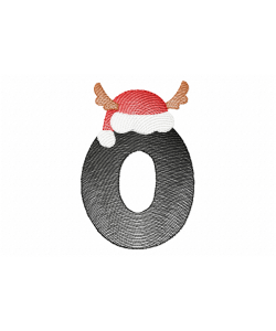 Santa Letter O Monogram Embroidery Design