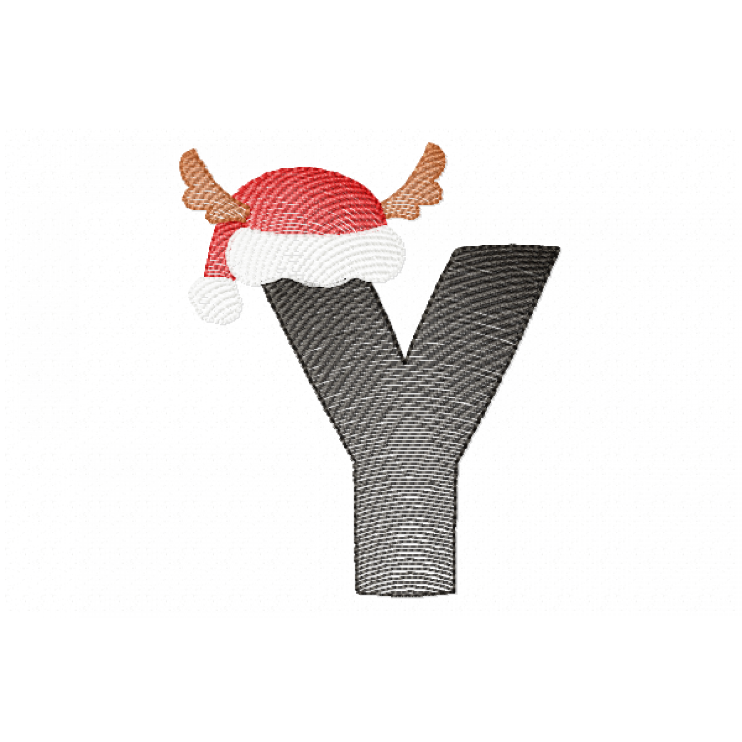 Santa Letter Y Monogram Embroidery Design