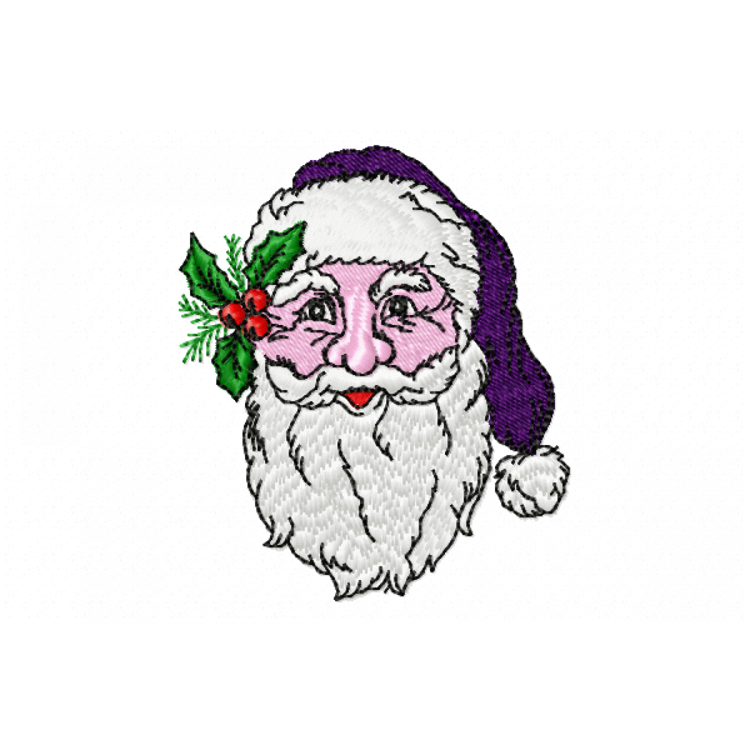 Santa face Embroidery Design