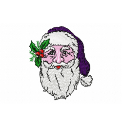 Santa face Embroidery Design