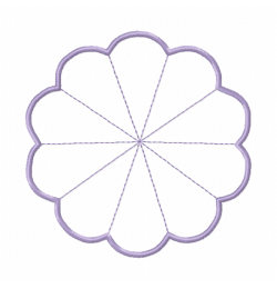 Scallop Embroidery Design