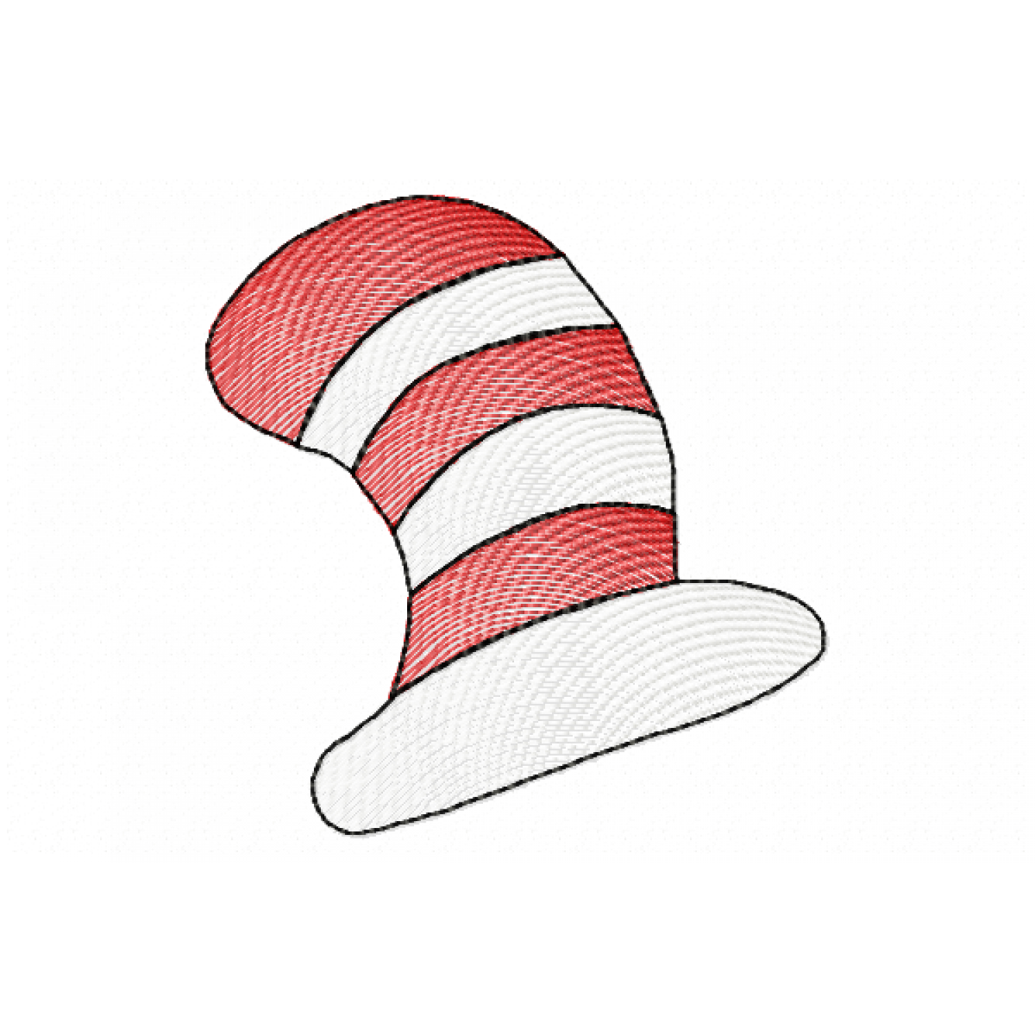 Cartoon Cat Hat Embroidery Design