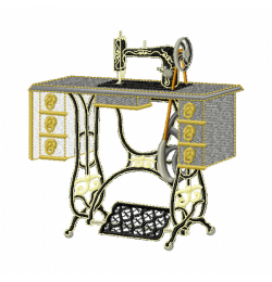 Vintage Sewing Machine Embroidery Design