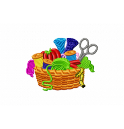 Sewing Basket Embroidery Design