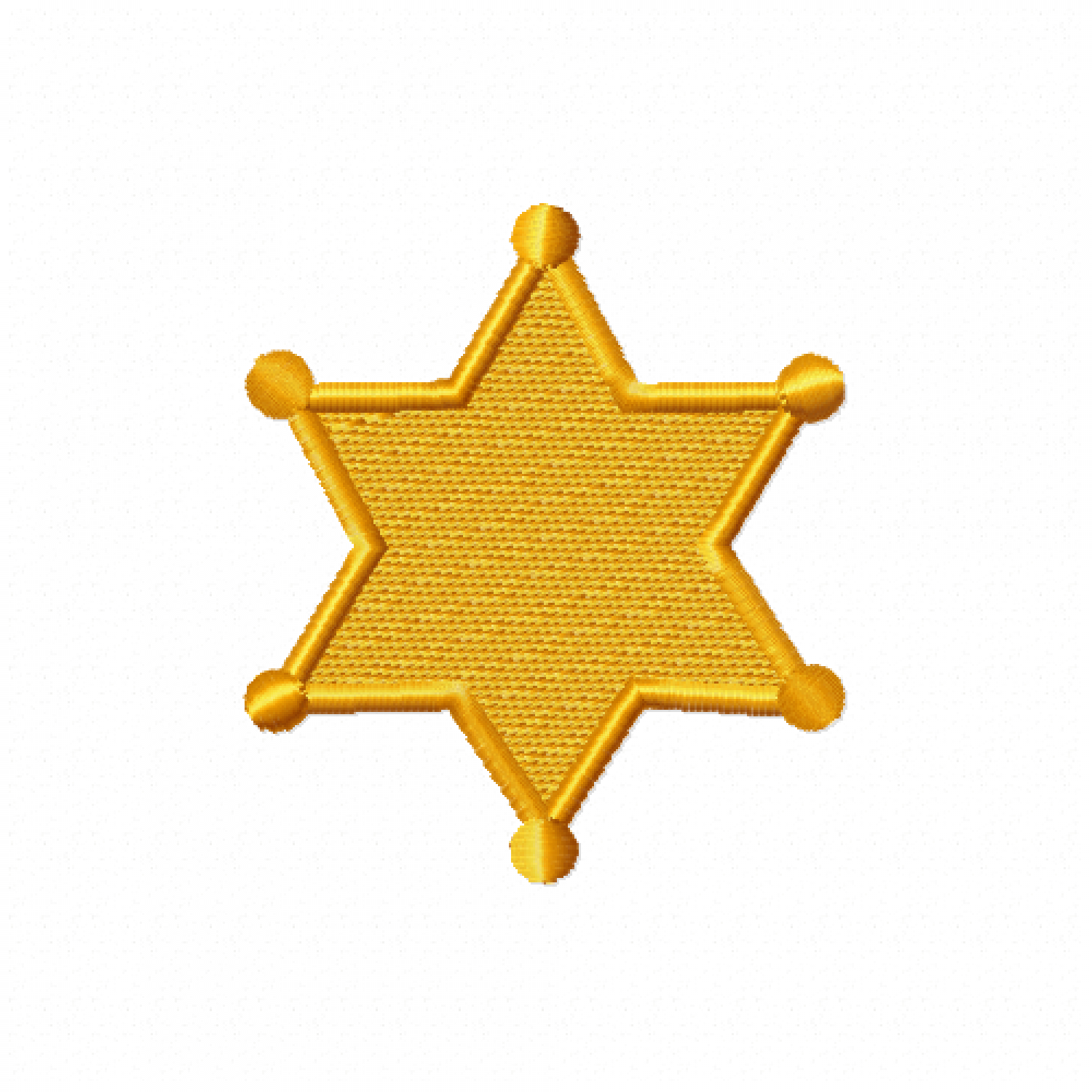 Sheriff Badge Embroidery Design