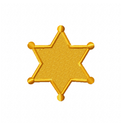 Sheriff Badge Embroidery Design