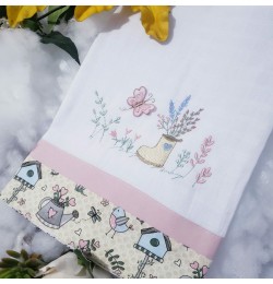 Cute Flowers Shoe Embroidery Design