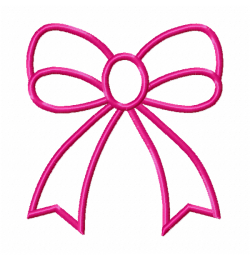 Side Bow applique in the hoop Embroidery Design