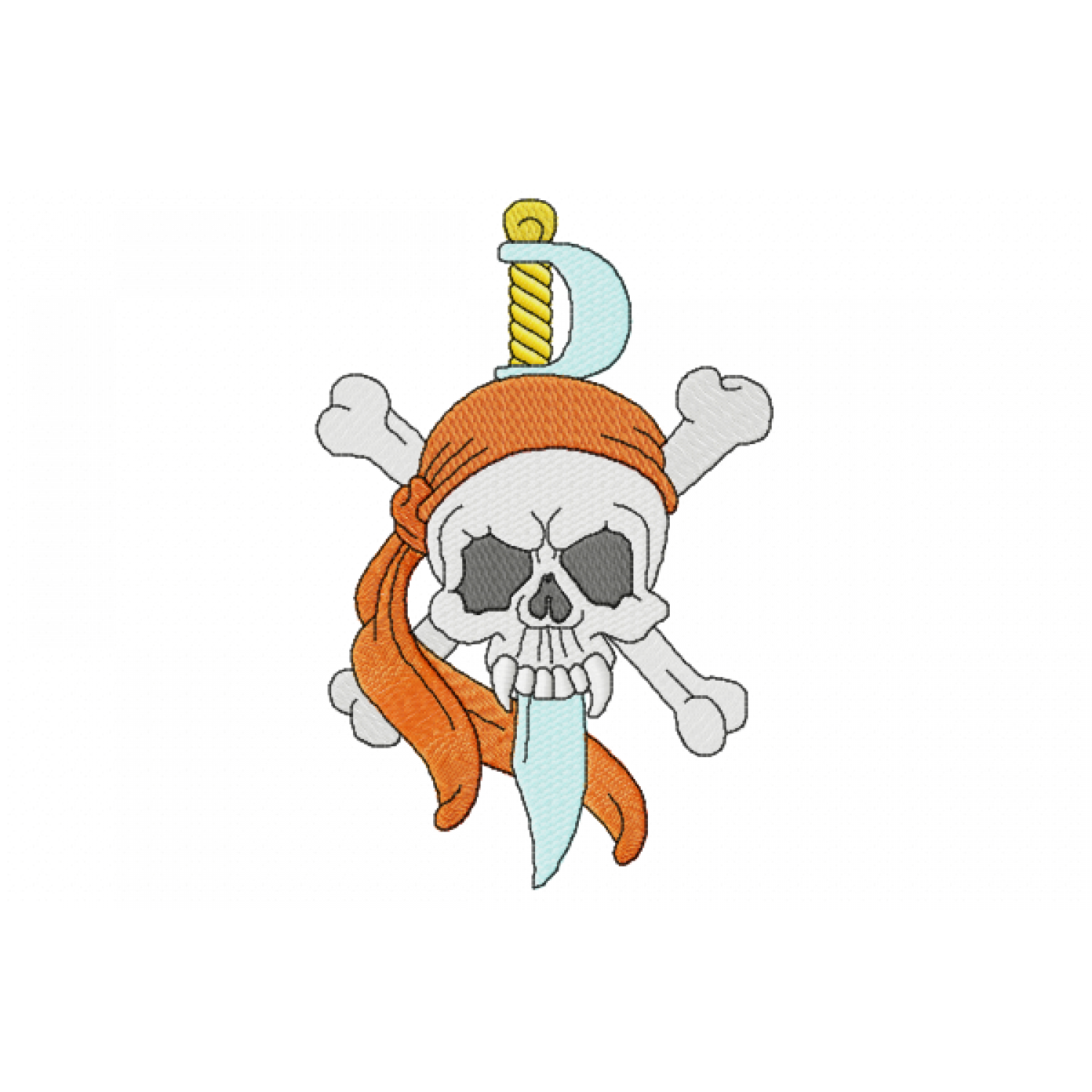 Skull Embroidery Design