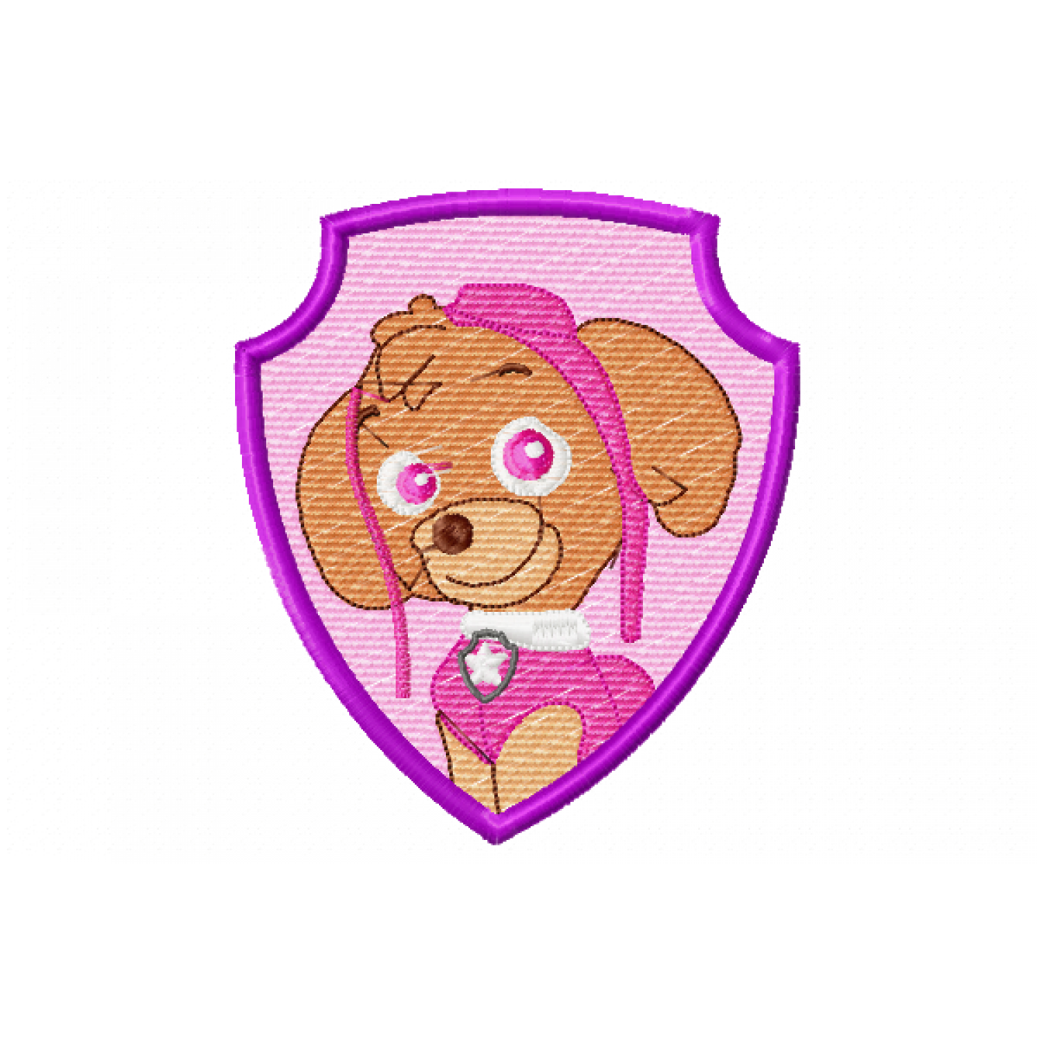 Police Puppy Girl Embroidery Design