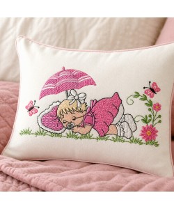 Sleeping Baby Girl embroidery design
