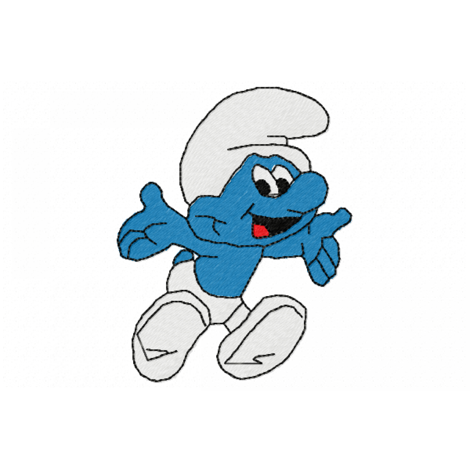 Smurf Embroidery Design