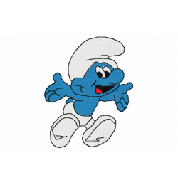 Smurf Embroidery Design