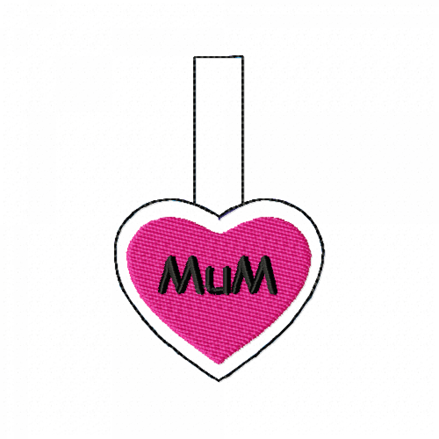 Snap Tab Mum Embroidery Design