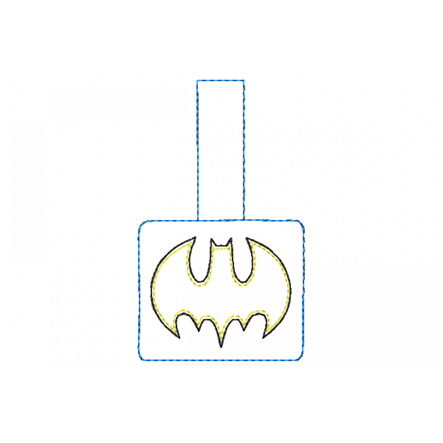 Snap Tab batman ITH in the hoop Embroidery Design