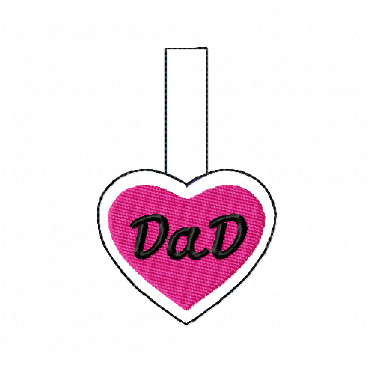 Snap Tab dad Embroidery Design