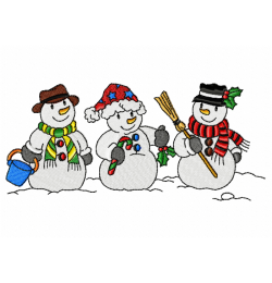 Snowman Embroidery Design