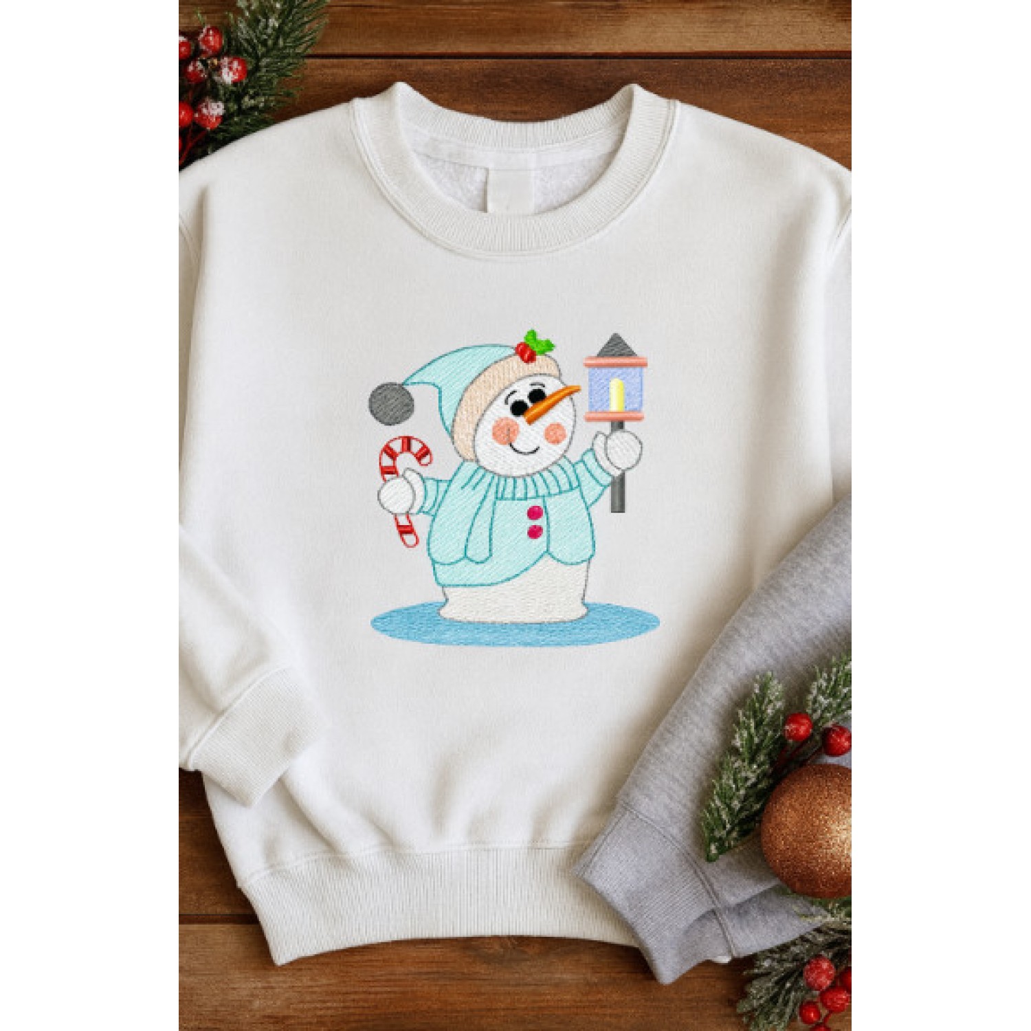 Snowman Embroidery Design 3 sizes