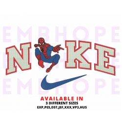 Superhero Logo Sports Embroidery Design 3 Sizes
